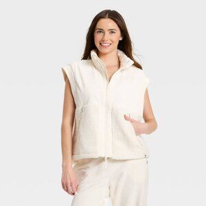 K-90  JoyLab Women's Medium High Pile Vest - Cream